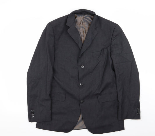 M&S Mens Grey Striped  Jacket Blazer Size 40