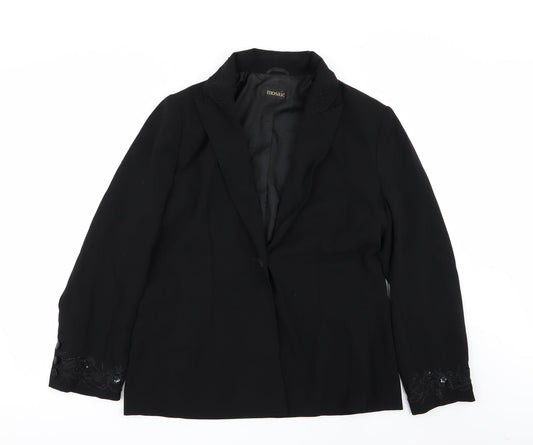 Mosaic Womens Black   Jacket Blazer Size 10