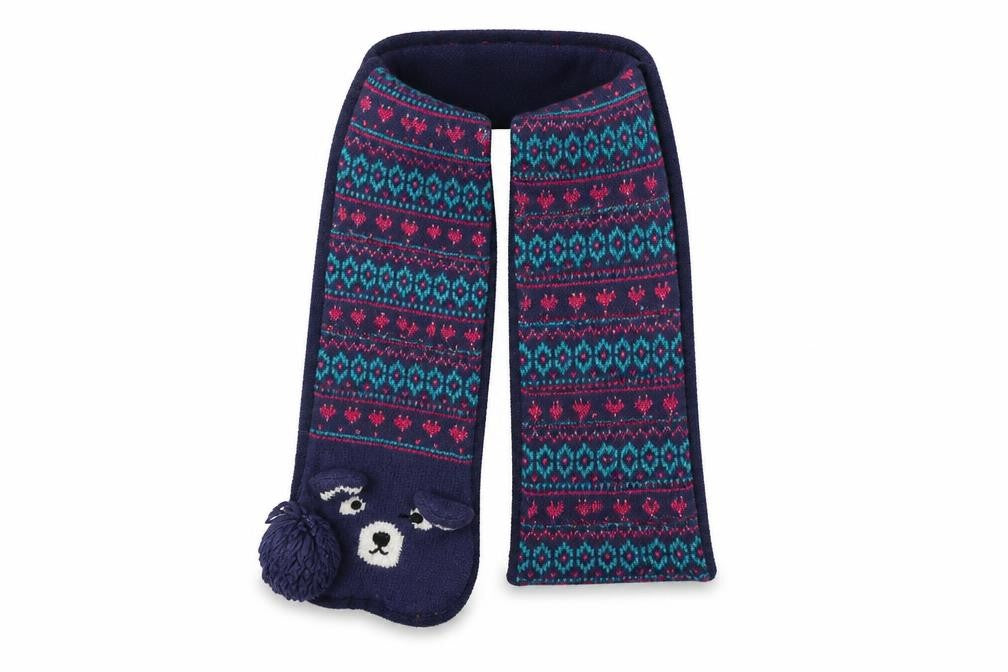 Fatfave Girls Blue Fair Isle  Scarf Scarves & Wraps One Size