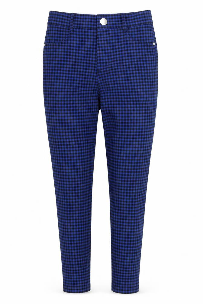 Zara Womens Blue Check  Trousers  Size M L27 in