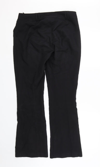 Peacocks Womens Black   Trousers  Size 10 L30 in