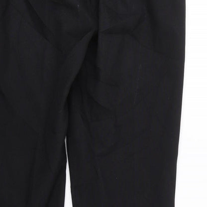 Peacocks Womens Black   Trousers  Size 10 L30 in