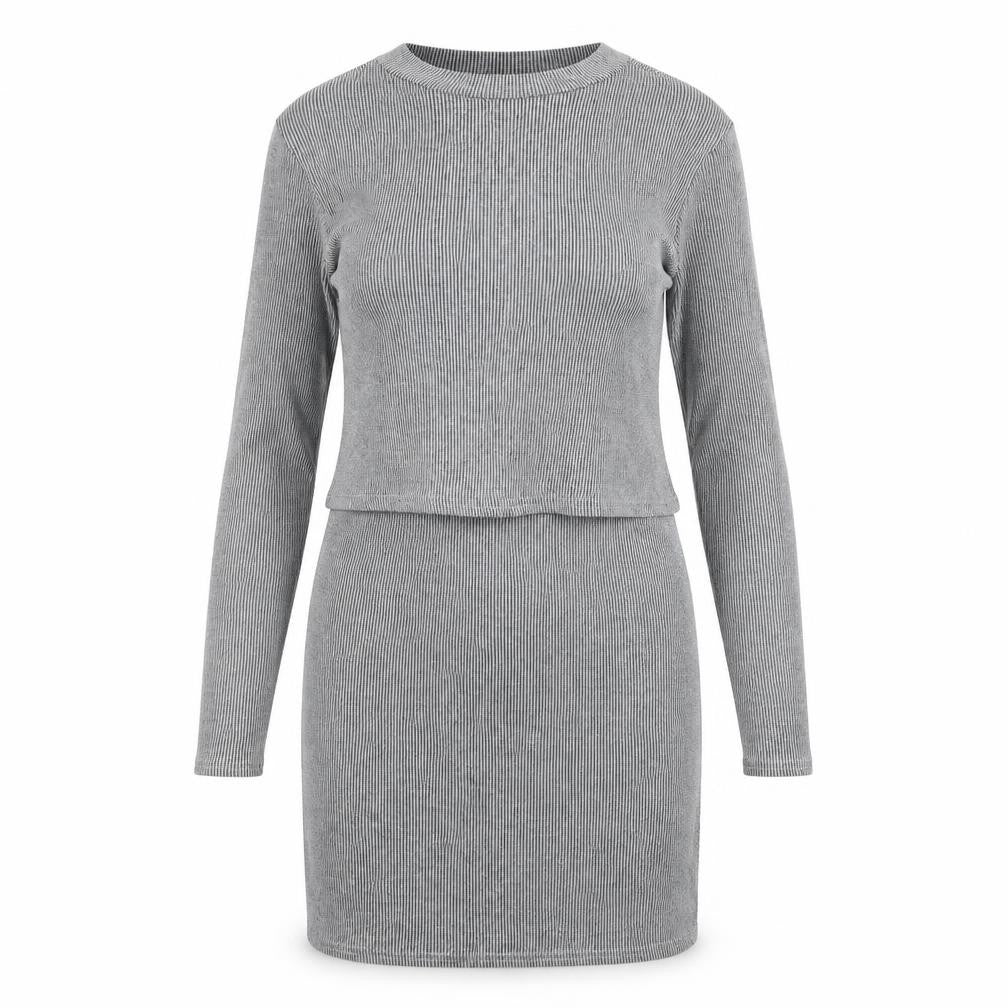 Cameo Rose Womens Grey Striped Shift Size 12