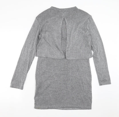 Cameo Rose Womens Grey Striped Shift Size 12