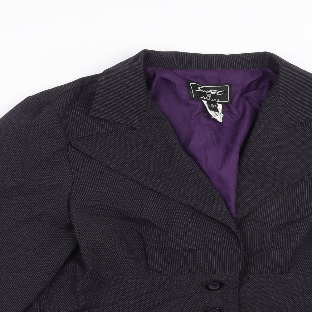 sweet suit Womens Purple Striped  Jacket Suit Jacket Size 8