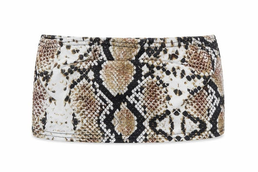 PRETTYLITTLETHING  Womens Beige Animal Print  Cropped T-Shirt Size 10