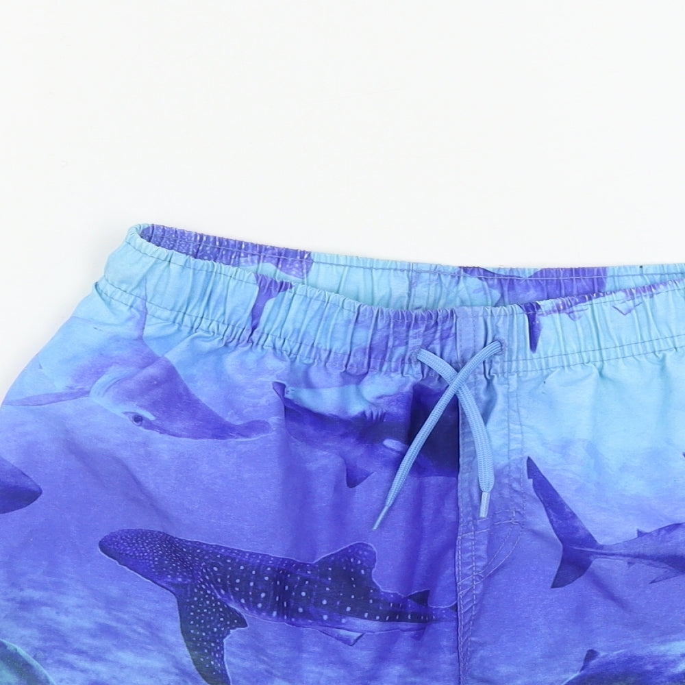 urban outlaws   Boys Blue Animal Print  Bermuda Shorts Size 11-12 Years