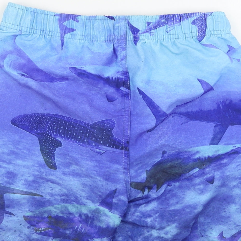 urban outlaws   Boys Blue Animal Print  Bermuda Shorts Size 11-12 Years