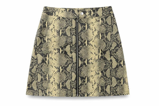 Primark Womens Beige Animal Print  A-Line Skirt Size 6