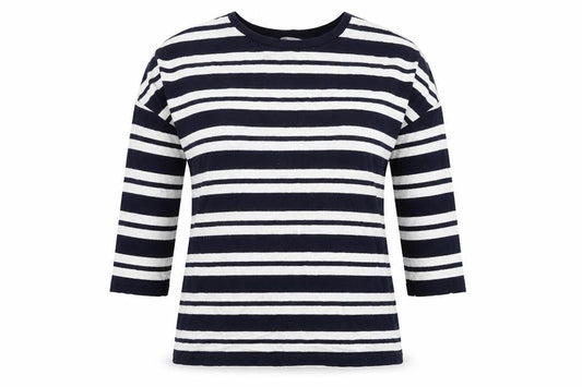 Tu Womens White Striped  Pullover Jumper Size 8