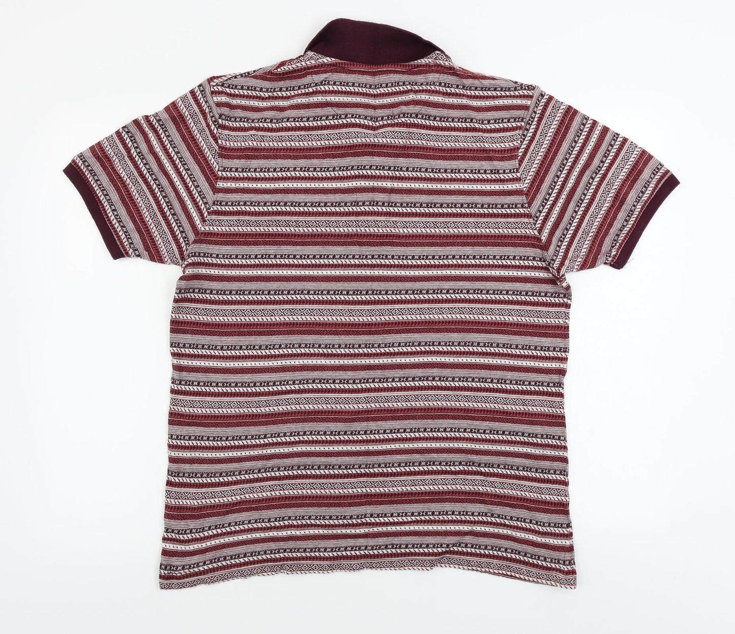 Sandstone & Co Men  Mens Red Geometric   Polo Size S