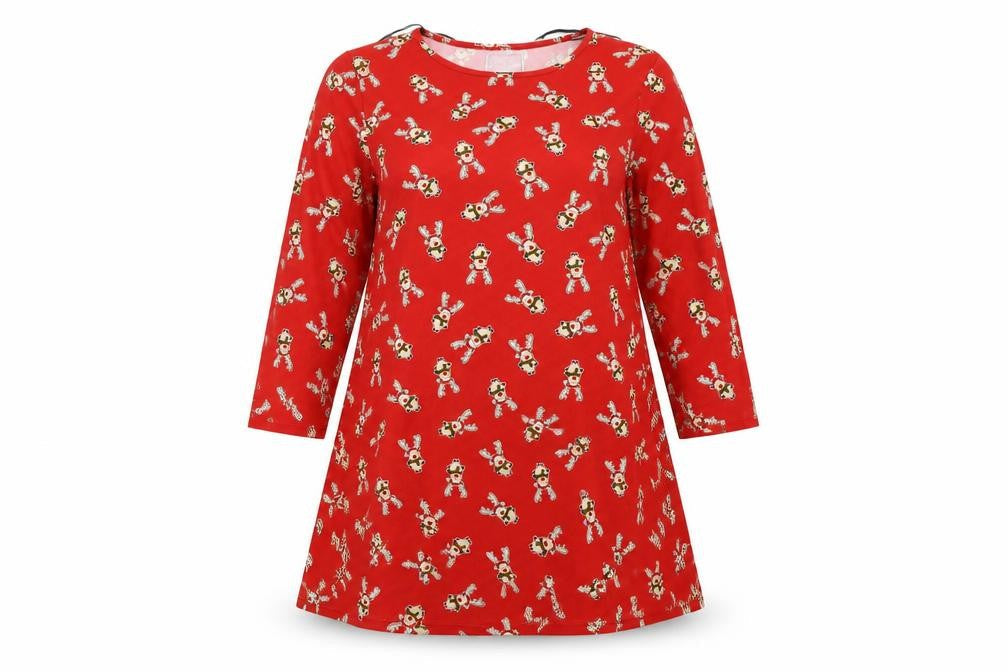 Merry Christmas  Womens Red   A-Line  Size L