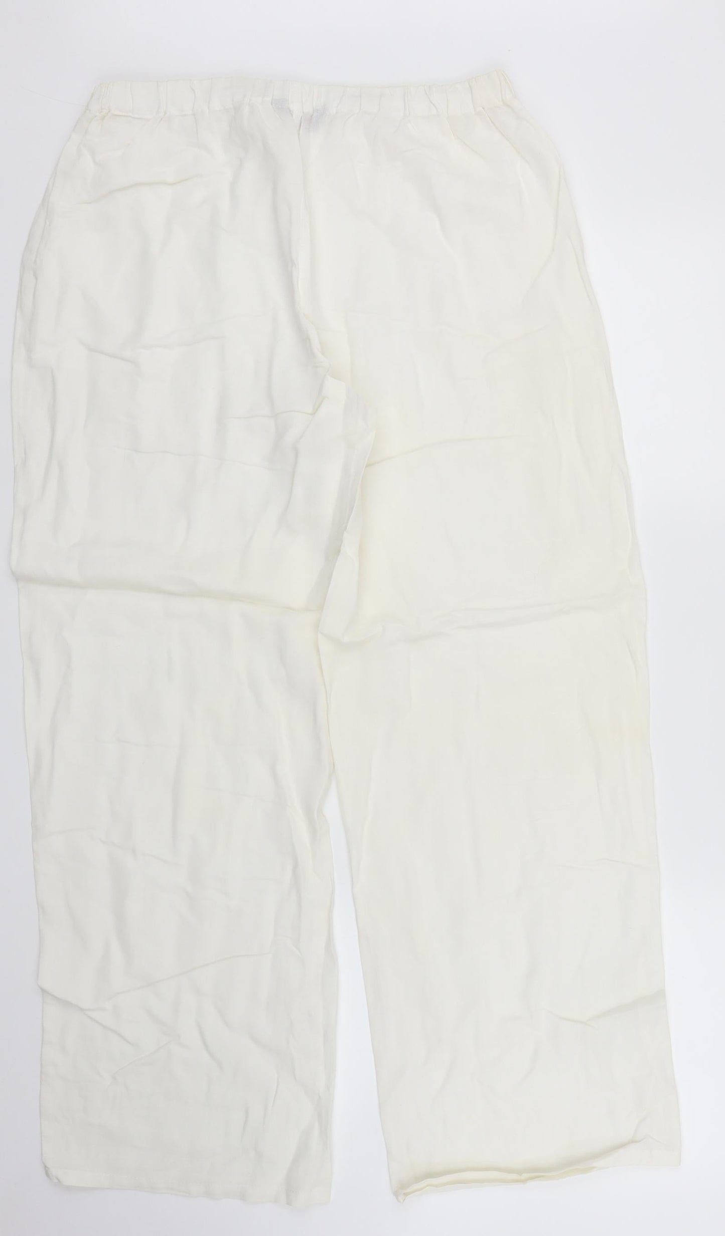 H&H Fashion Womens Ivory   Trousers  Size L L27 in