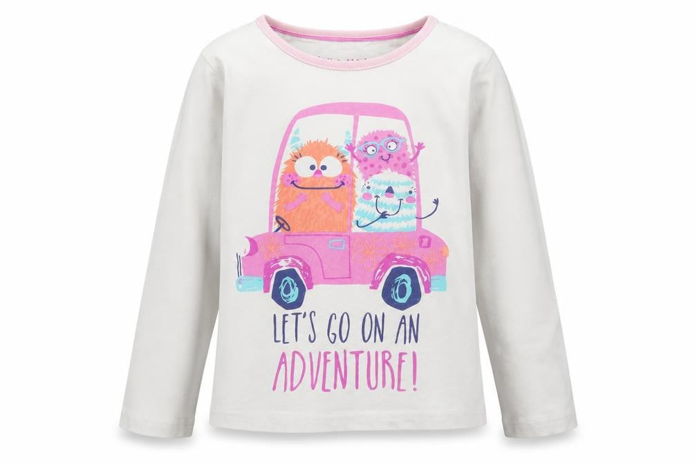 Nutmeg Girls White   Basic T-Shirt Size 5-6 Years