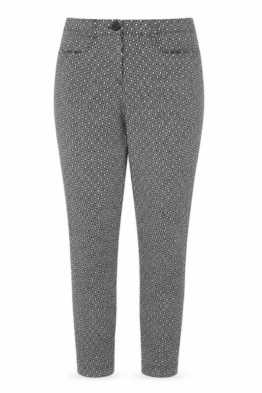 Dorothy Perkins Womens Grey Floral  Carrot Trousers Size 8 L24 in