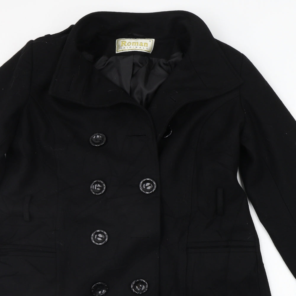 Roman Womens Black   Jacket Coat Size S