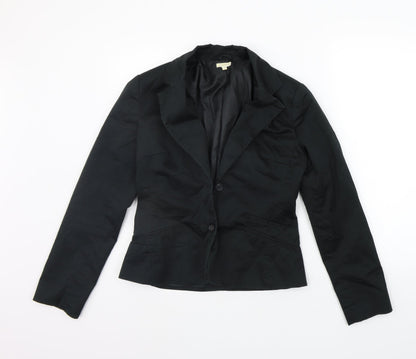 Additional front view of b.young women’s black jacket suit, size UK 10