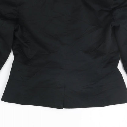 Brand and care label for b.young women’s black jacket suit, size UK 10
