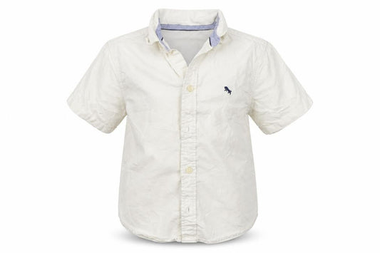 H&M Girls White Houndstooth  Basic Button-Up Size 6-7 Years