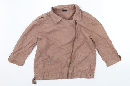 WAREHOSUE Womens Beige   Jacket Coat Size 10