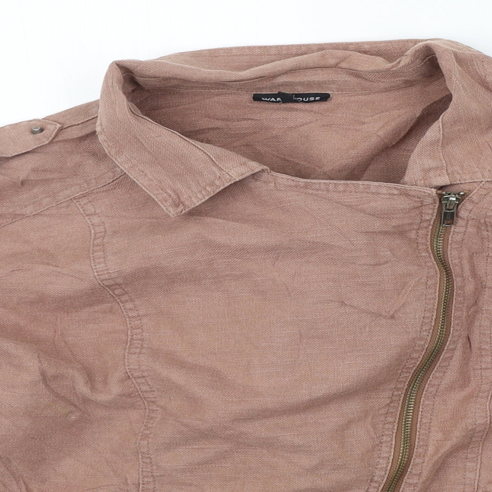 WAREHOSUE Womens Beige   Jacket Coat Size 10