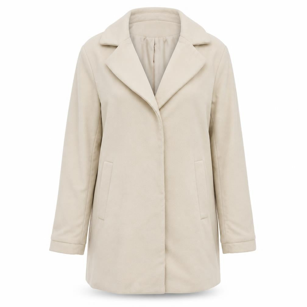 H&M Womens Beige Houndstooth  Jacket Coat Size 10