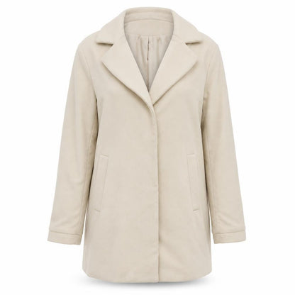 H&M Womens Beige Houndstooth  Jacket Coat Size 10