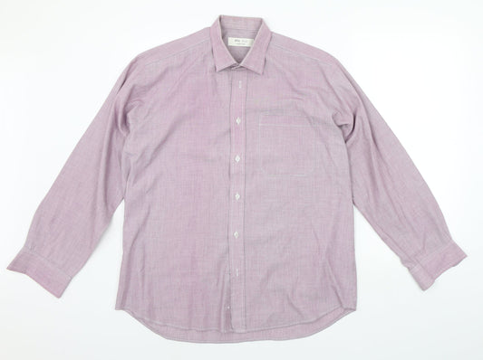 BHS Mens Purple    Button-Up Size 15.5