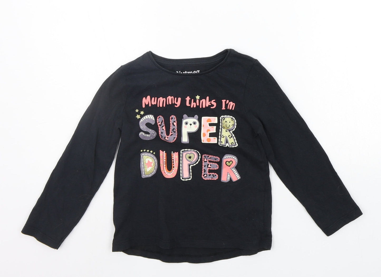 Nutmeg Girls Grey   Basic T-Shirt Size 5-6 Years