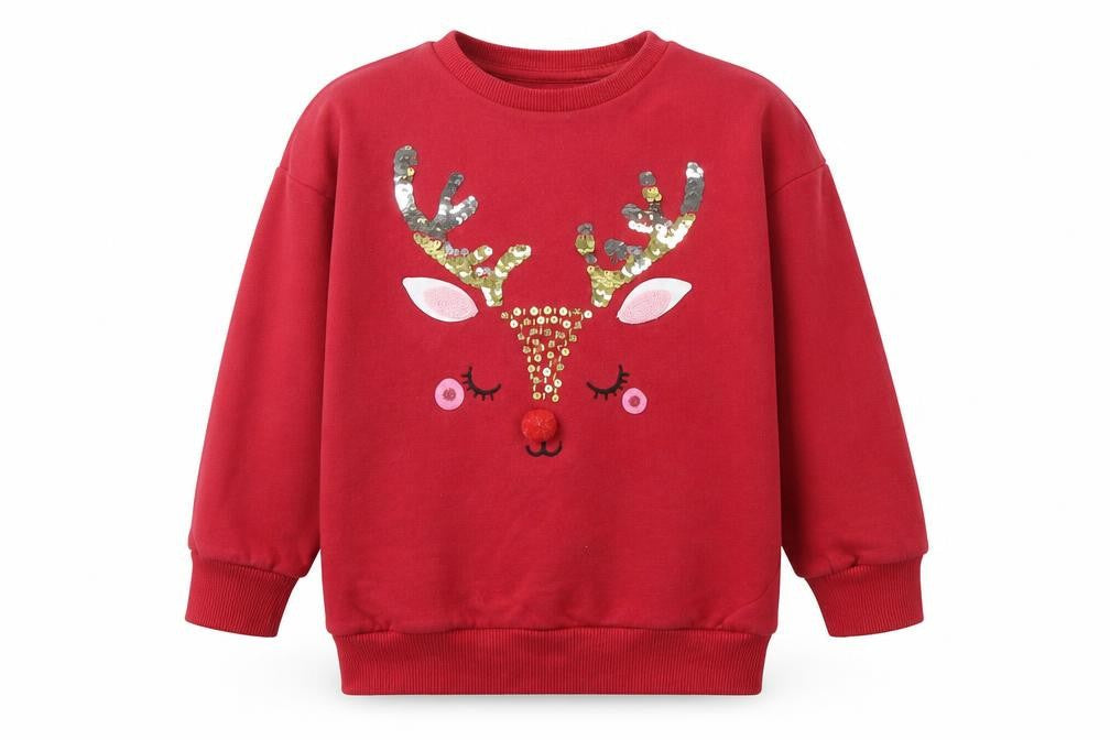 F&F Boys Red   Pullover Jumper Size 5-6 Years  - SEQUIN