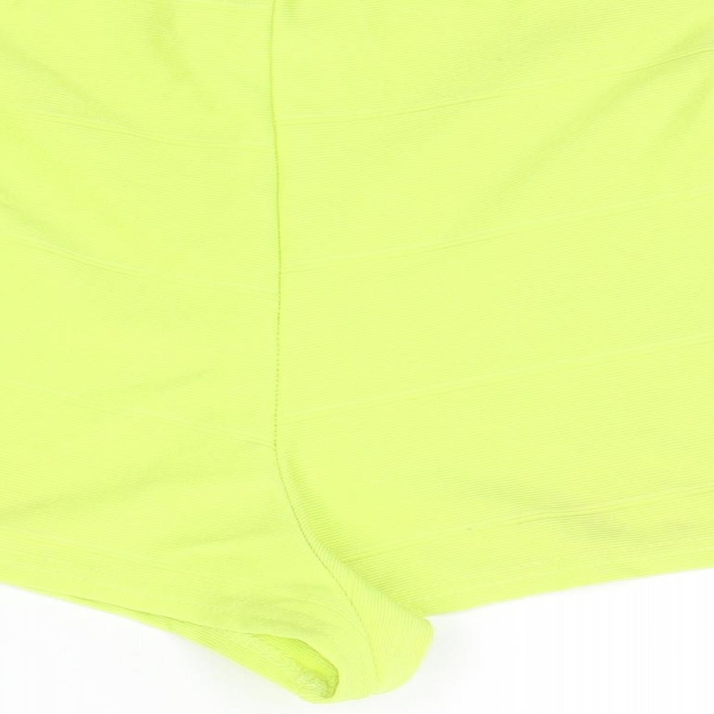 Missguided Womens Yellow   Sweat Shorts Size 10