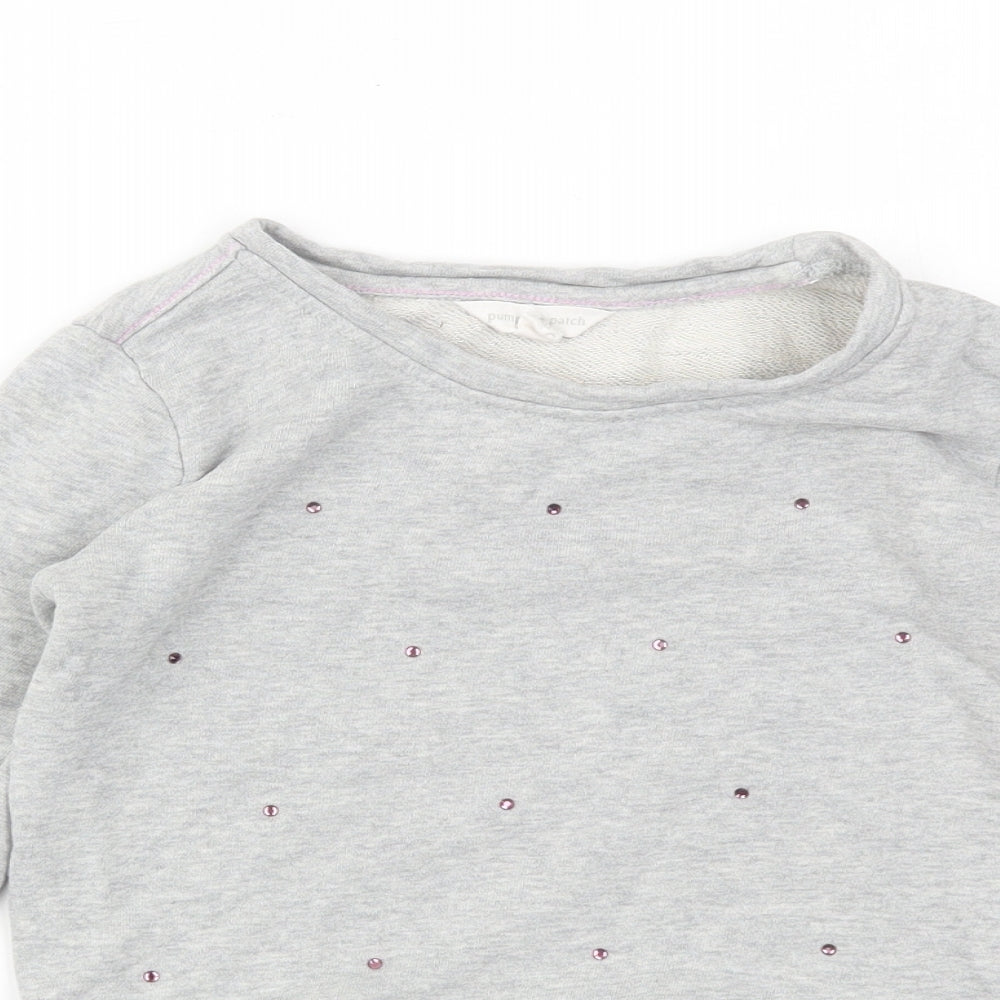 Pumpkin Patch Girls Grey   Pullover Jumper Size 9 Years