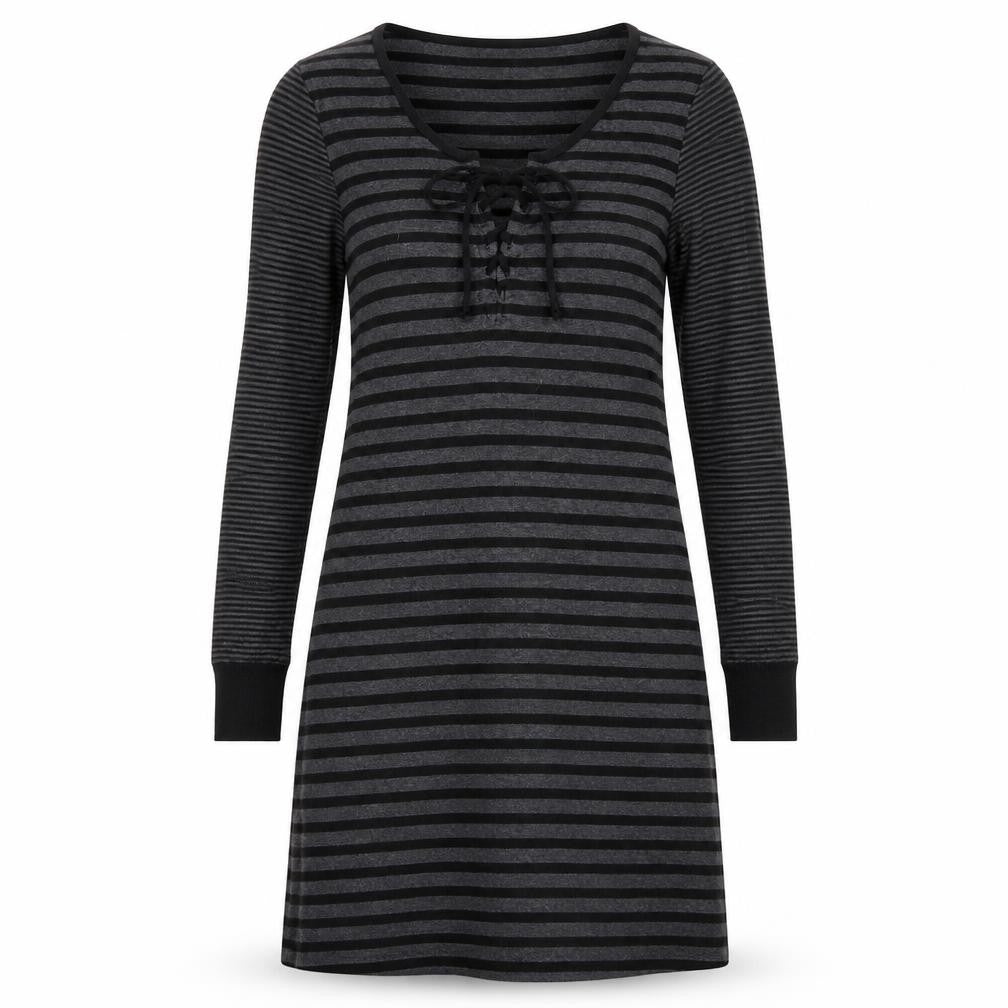H&M Womens Black Striped  Fit & Flare  Size S