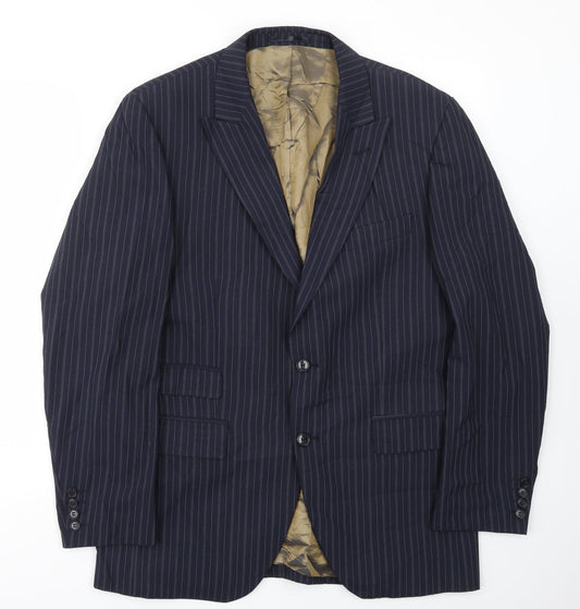 Taylor & Reece Mens Blue Striped  Jacket Blazer Size 40
