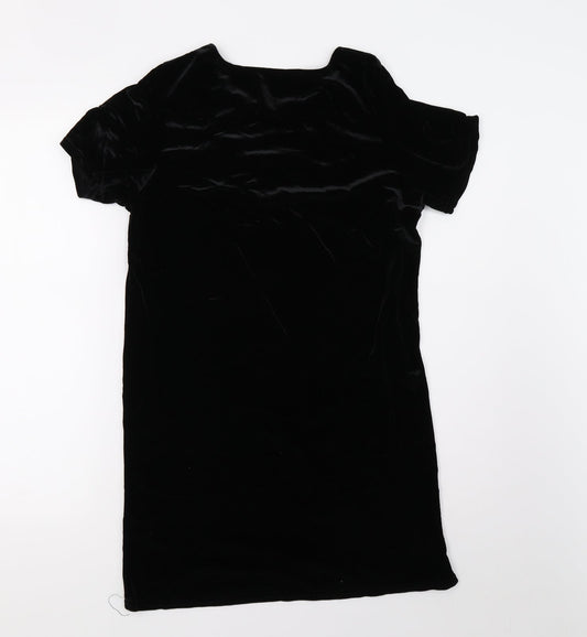 Preworn Womens Black  Velvet A-Line  Size S