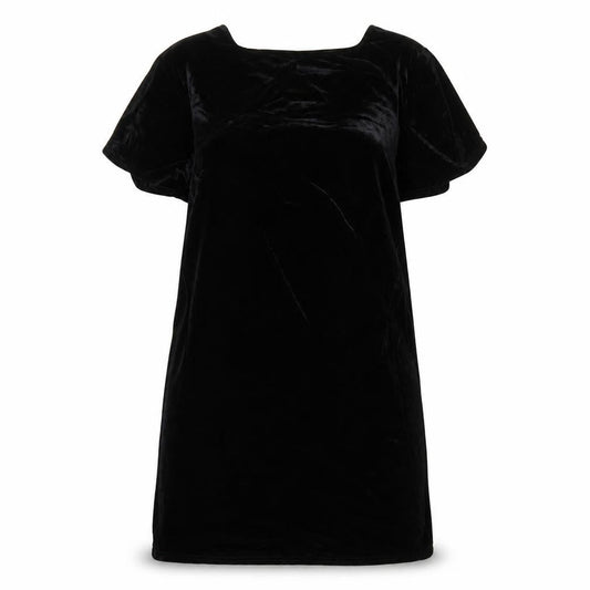 Womens Black  Velvet A-Line  Size S
