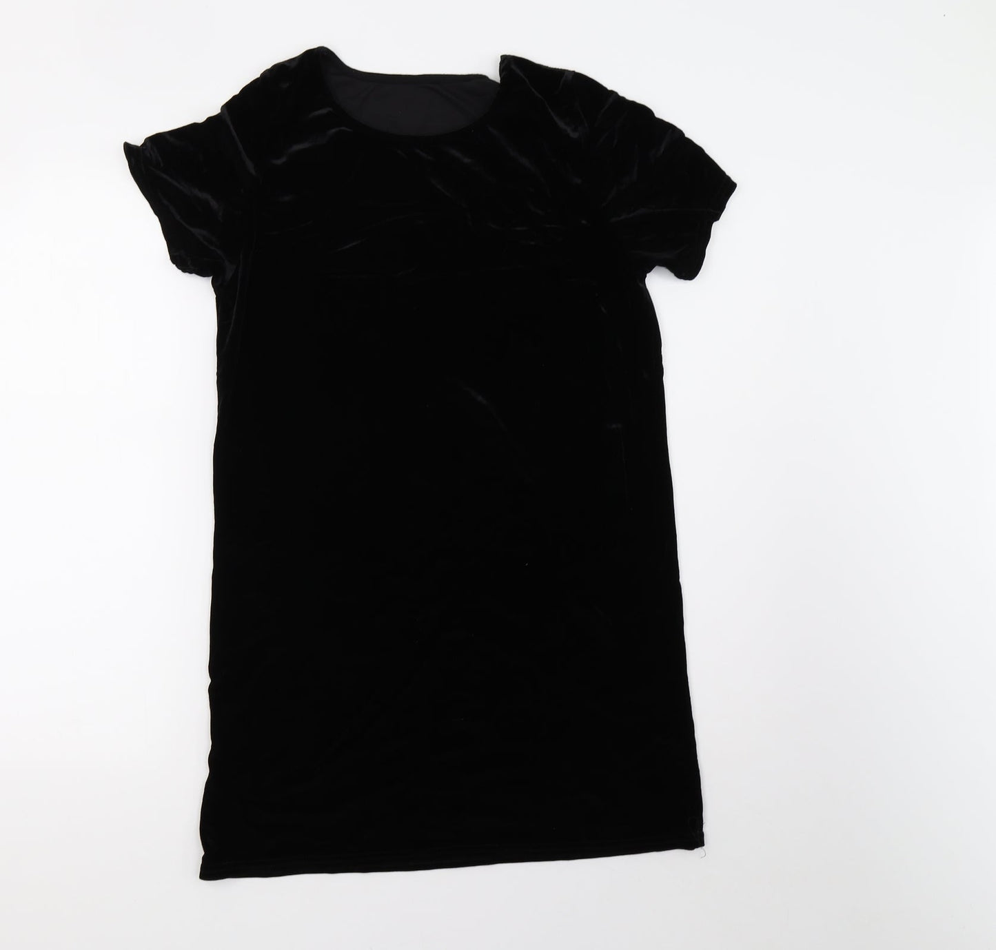 Preworn Womens Black  Velvet A-Line  Size S