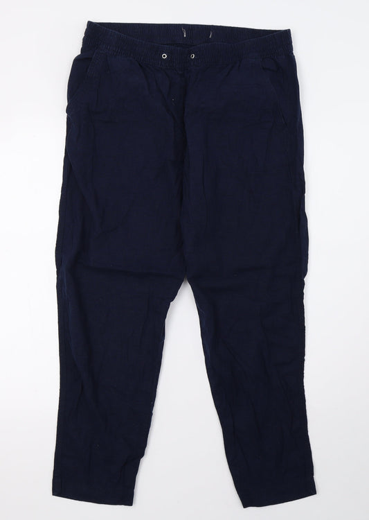 Preworn Womens Blue   Trousers  Size 14 L28 in