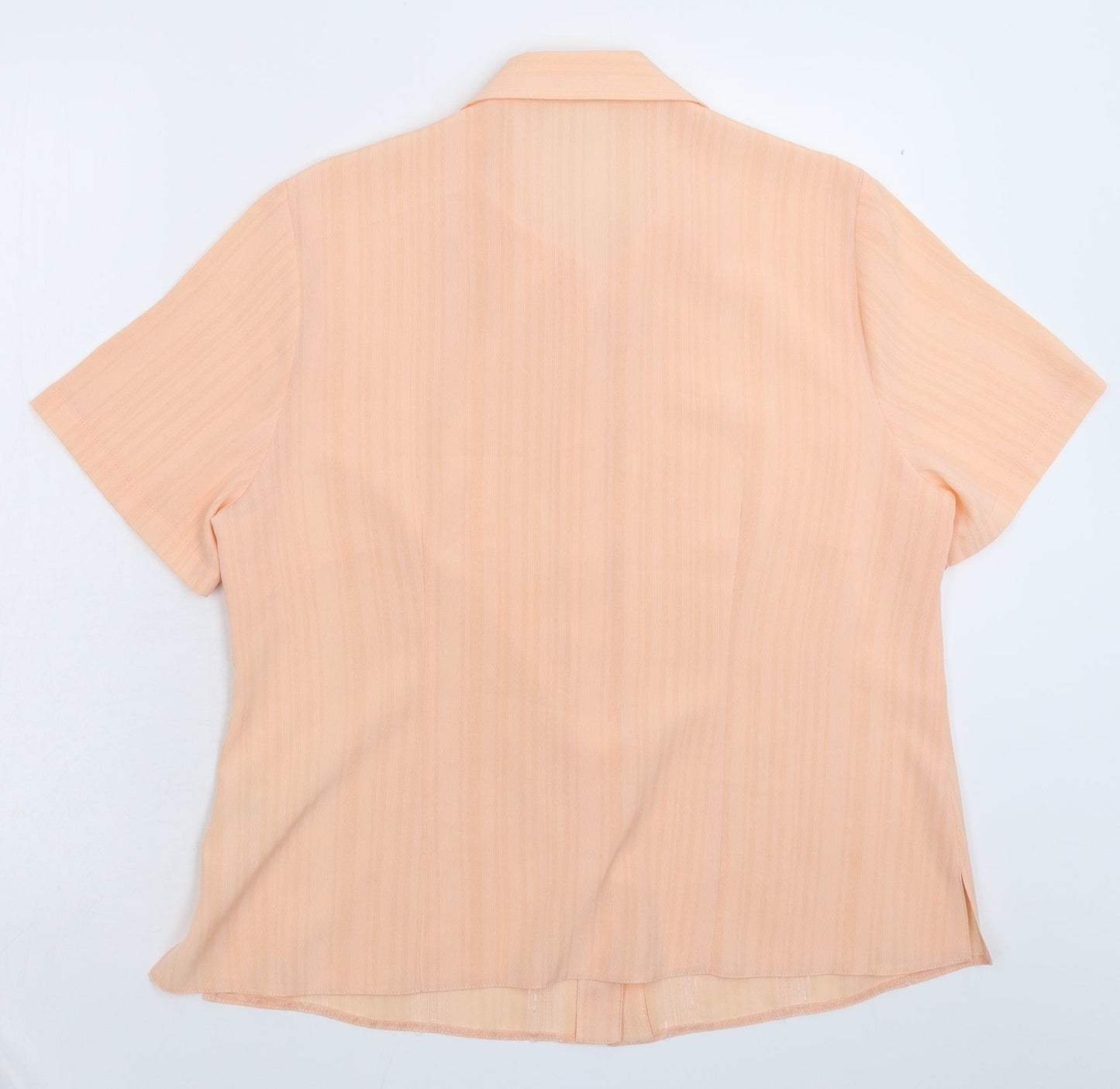 Fosby Womens Pink Striped  Basic Button-Up Size 16