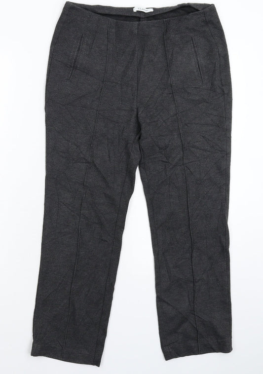 Marks and Spencer Womens Grey   Carrot Trousers Size 12 L25 in