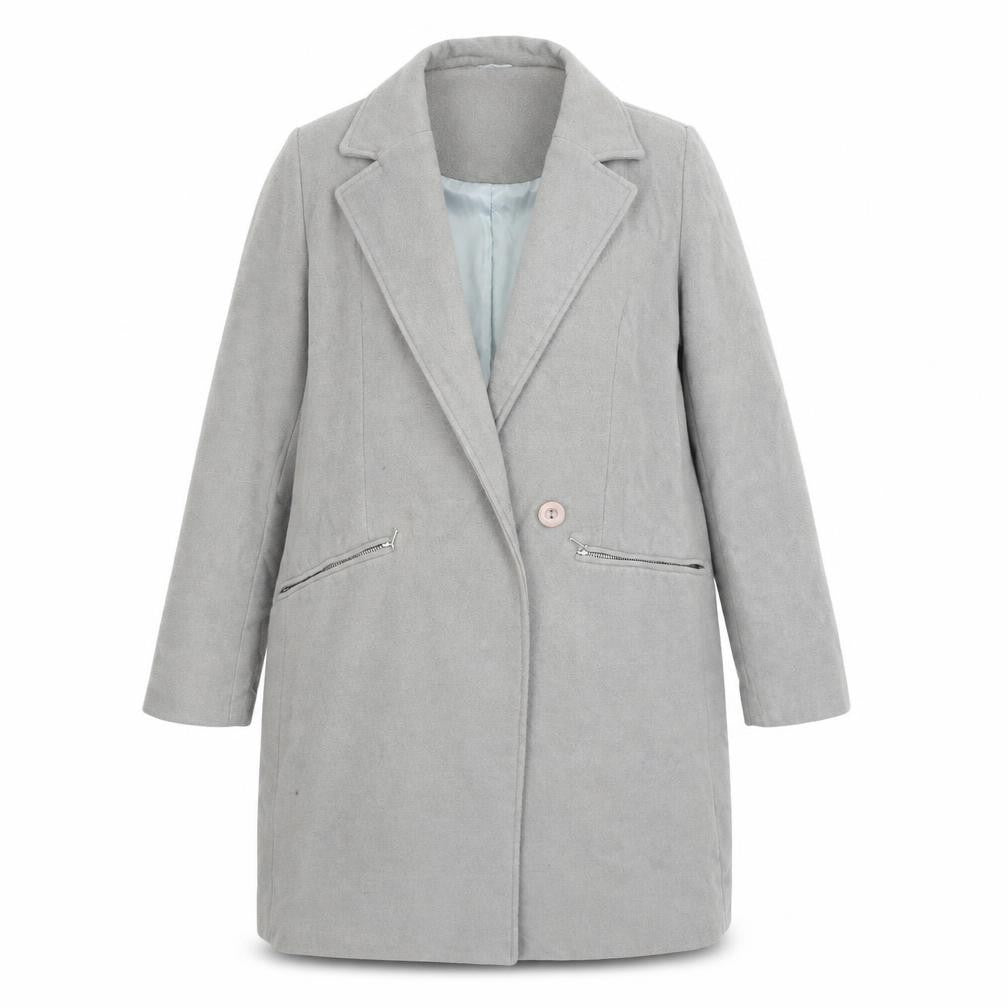 Boohoo Womens Grey   Overcoat Coat Size 14