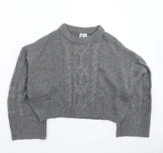 Divided Womens Grey  Knit Pullover Jumper Size XS  - Oversized