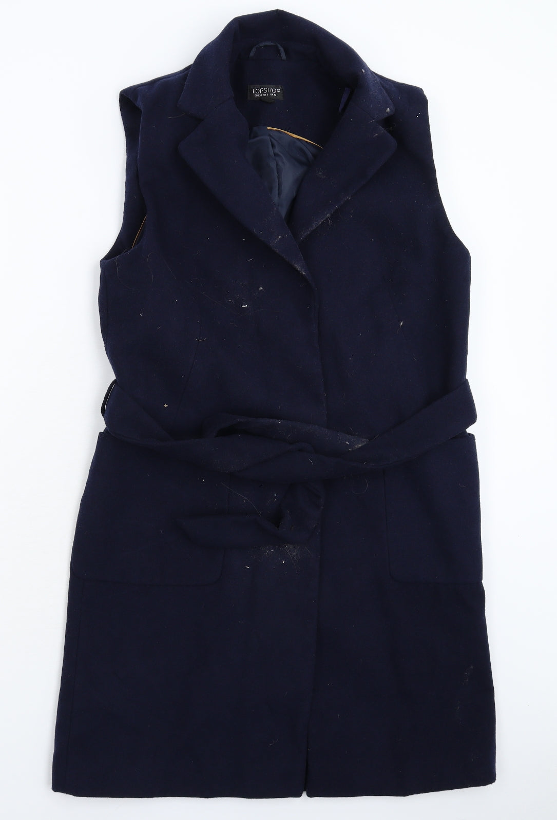 Topshop Womens Blue   Pea Coat Coat Size 10