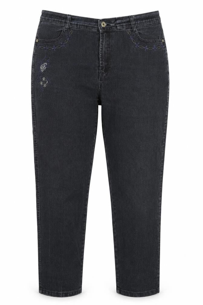 Preworn Womens Blue  Denim Straight Jeans Size 35 in L27 in