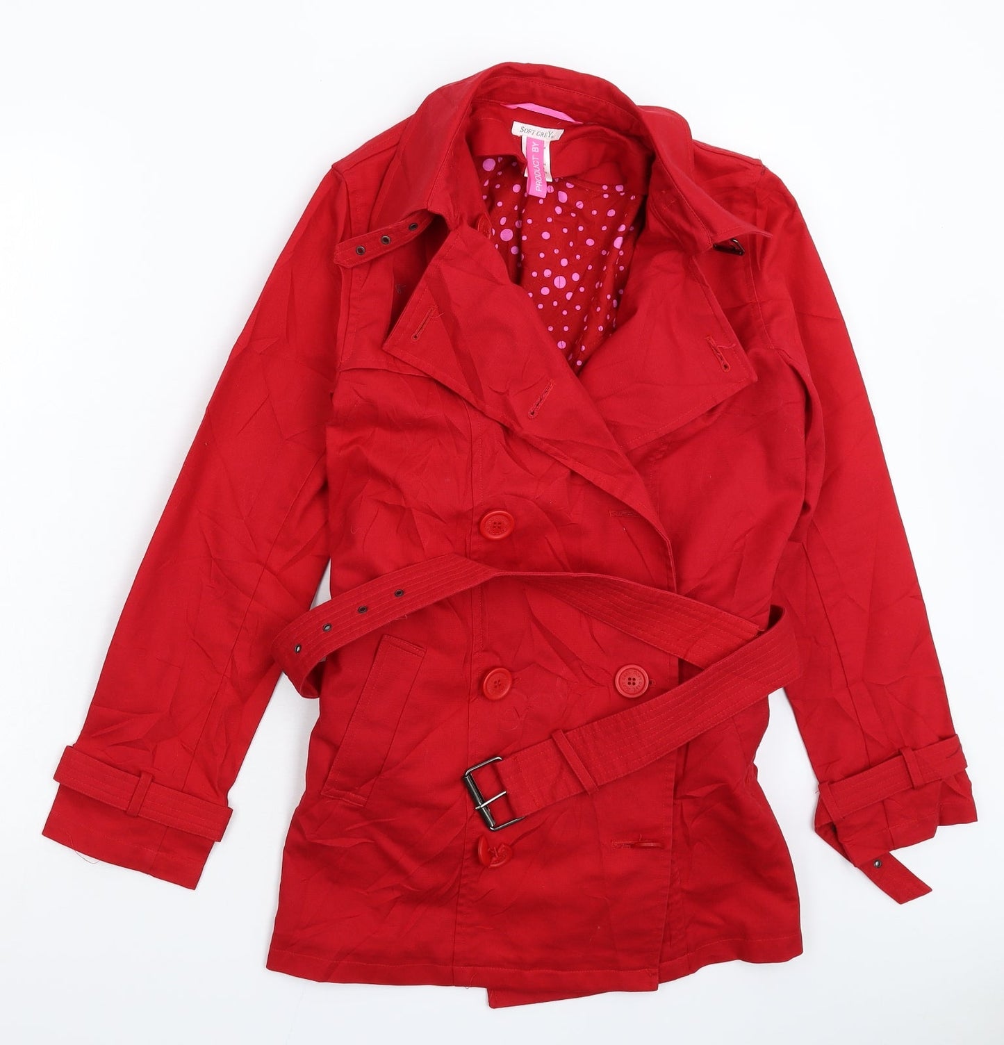 SOFT GREY Womens Red   Jacket Coat Size 8