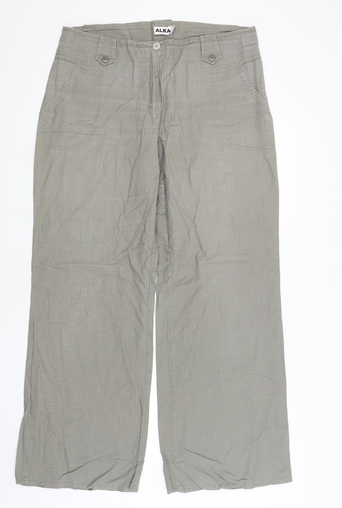 Alka Womens Grey   Trousers  Size 18 L30.5 in