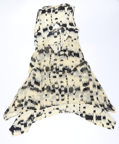 Back view of ASOS women’s beige fit & flare, size UK 8