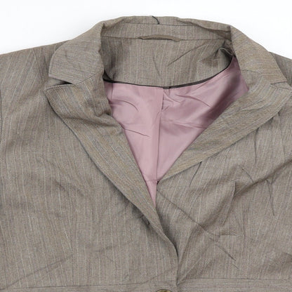 Preloved F&F Womens Beige   Jacket Blazer Size 14 - Detail