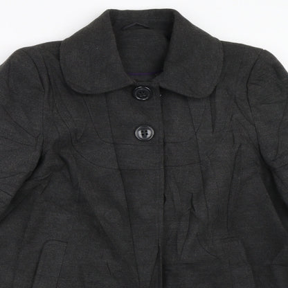 F&F Womens Grey   Overcoat Coat Size 14