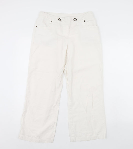 BHS Womens Ivory   Trousers  Size 12 L26 in